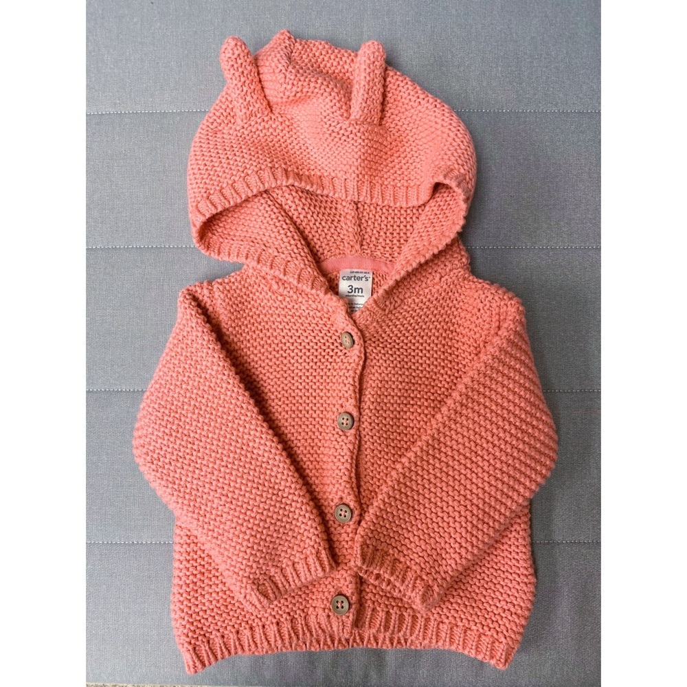 Carter’s Hooded knit sweater size3months